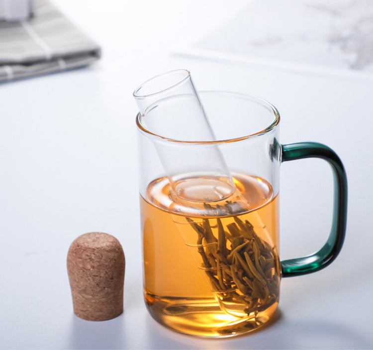 Glass Tea Herb Infuser with Cork Stopper
