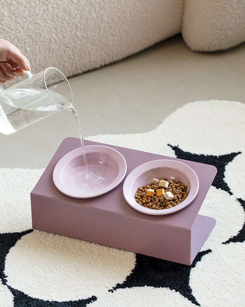 Ceramic Bowls with Metal Stand