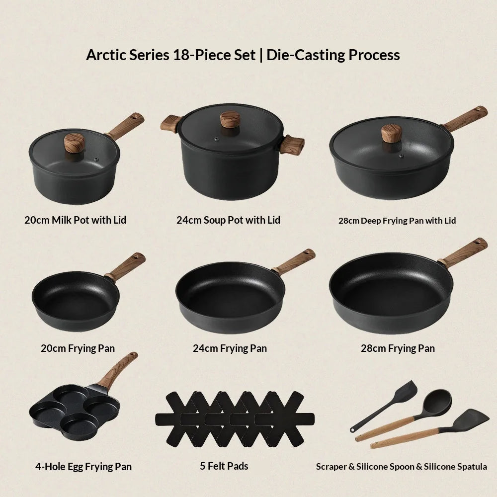 Pots, Pans & Utensil Sets (13, 16 or 18 Pieces)