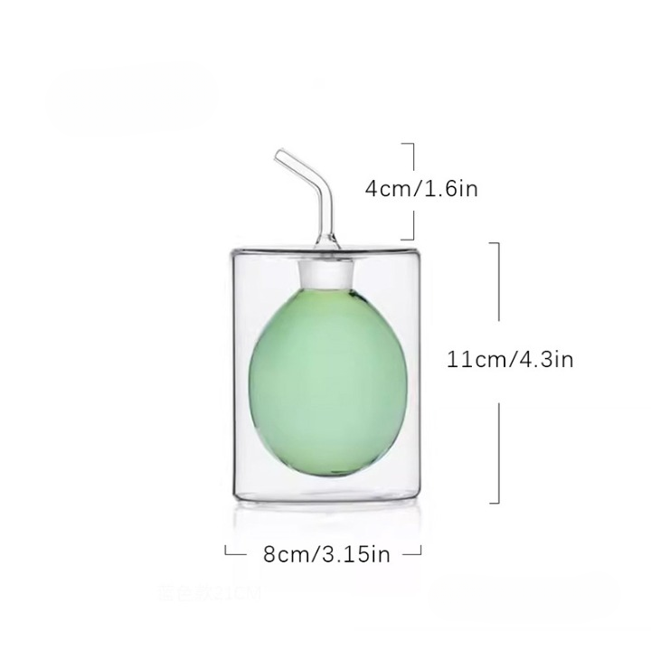 Double Glass Seasoning Oil Bottle Dispensers