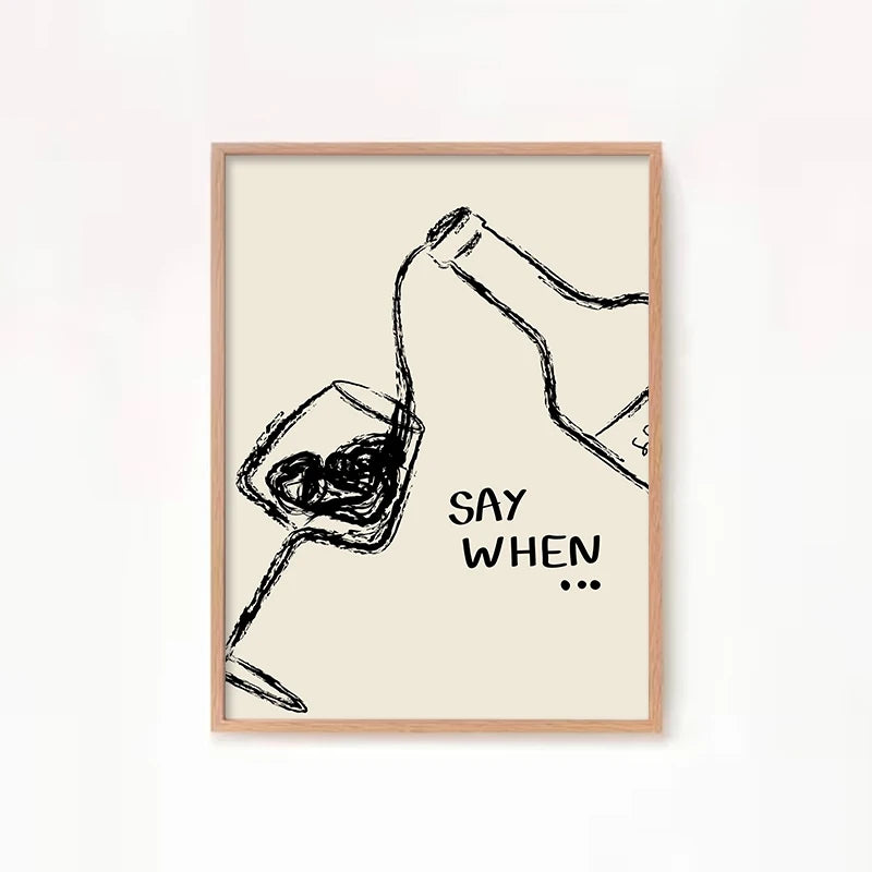 Red & Black Wine Canvas Posters