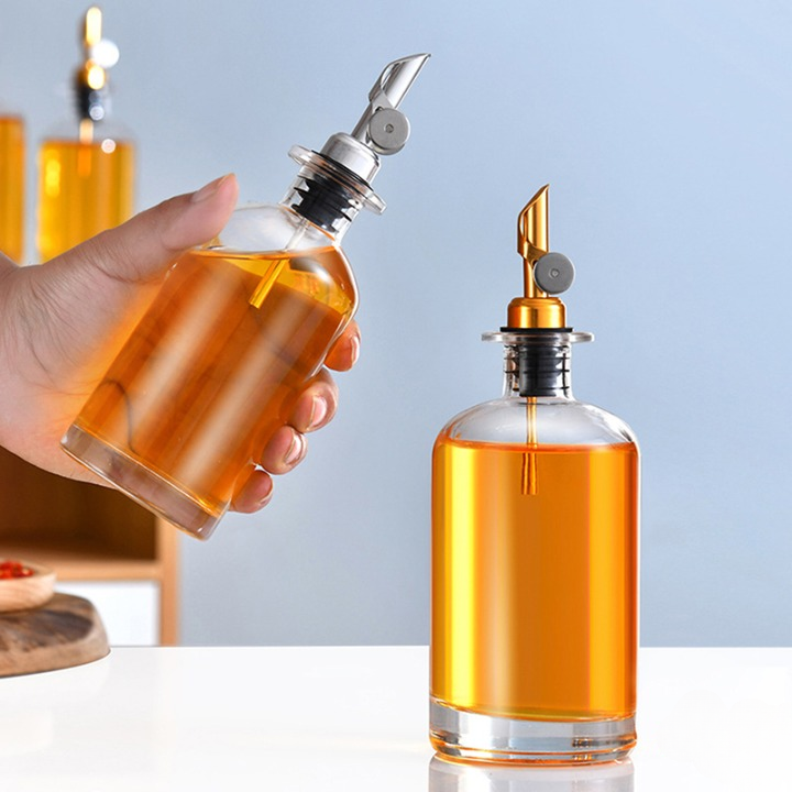 Round Glass Seasoning Oil Bottle Dispenser