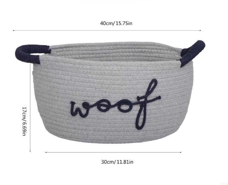 Rope Dog Toy Storage Basket