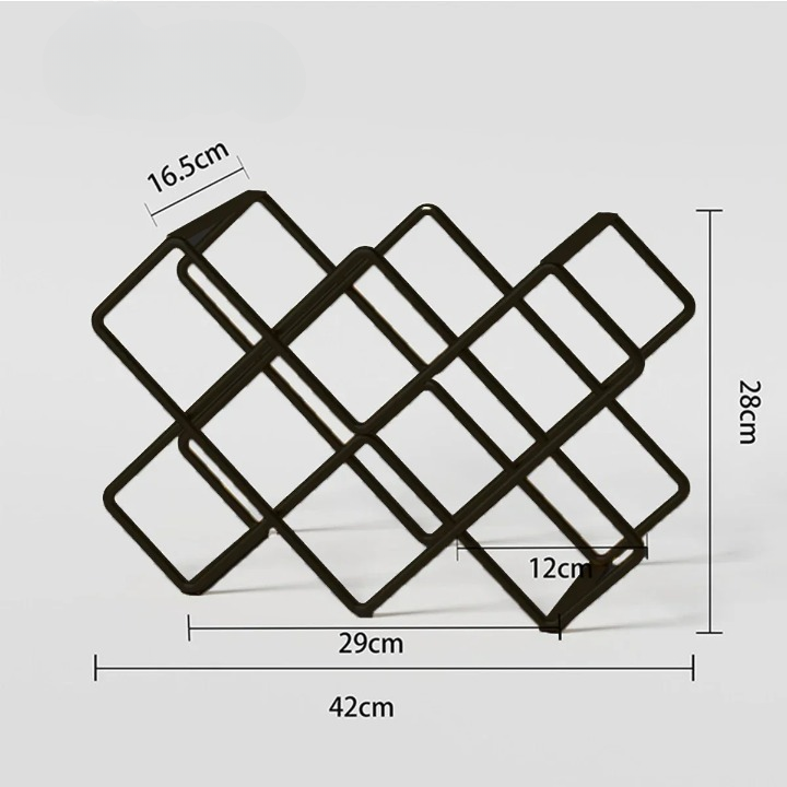 5/8 Grid Metal Wine Bottle Rack
