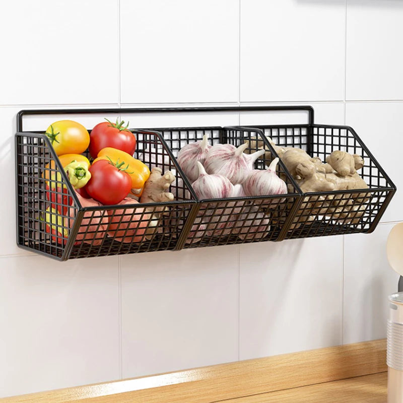 Wall Mounted Metal Storage Baskets