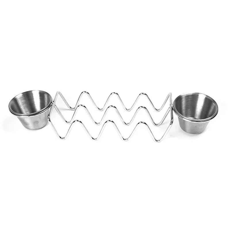 W Shape Metal Taco Holder Stands