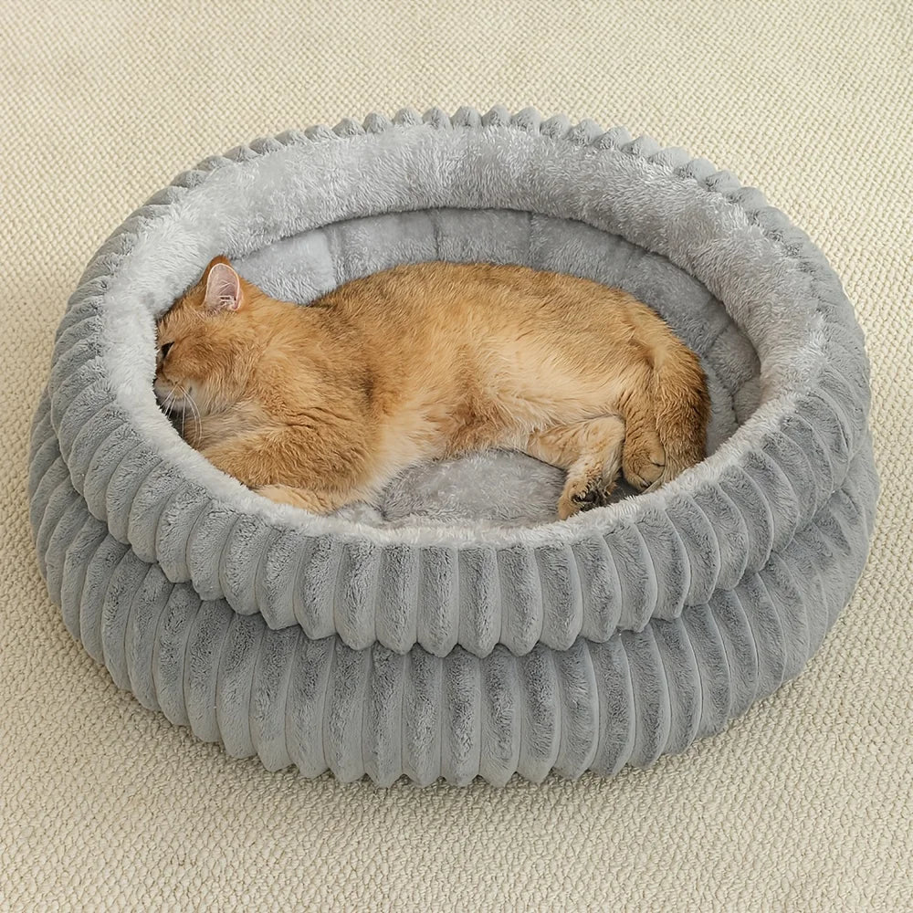 Double Round Cats & Dogs Bed