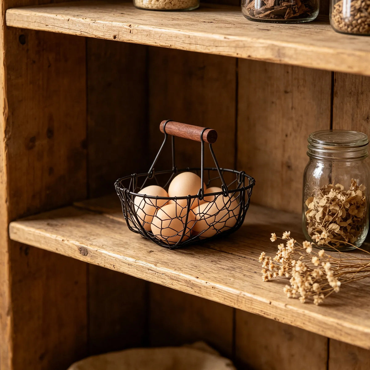 Retro Style Iron Mesh Basket