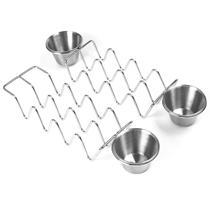 W Shape Metal Taco Holder Stands