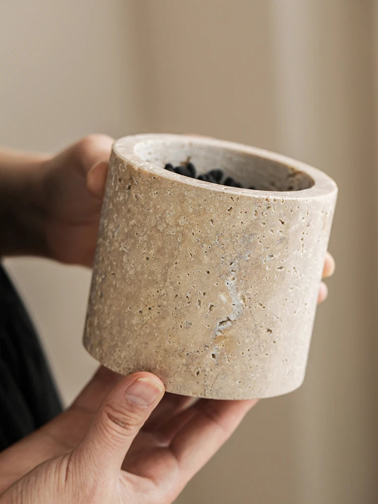 Light Lux Travertine Style Box Container