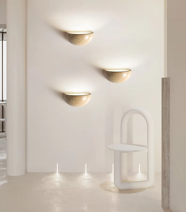 Semi Circular Stone Wall Light Fixtures