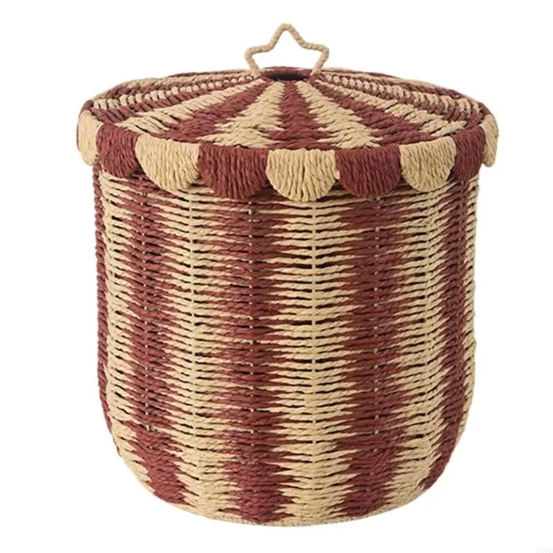 Circus Rattan Woven Baskets With Lid