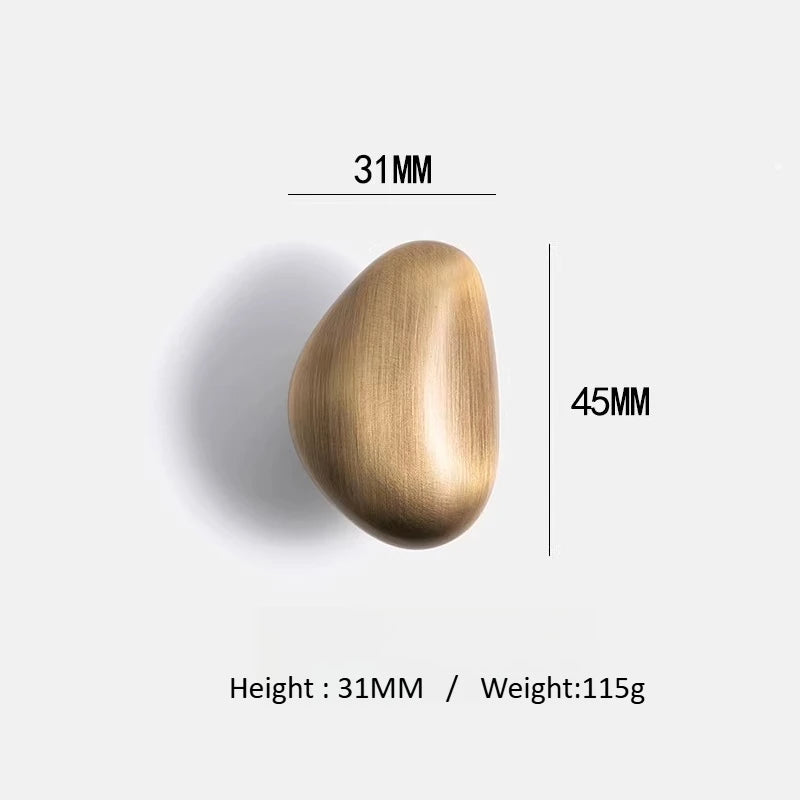 Irregular Retro Solid Brass Cabinet Knobs