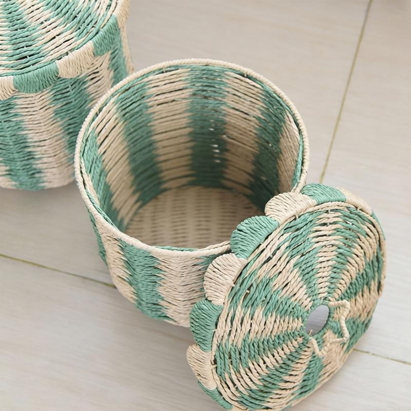 Circus Rattan Woven Baskets With Lid