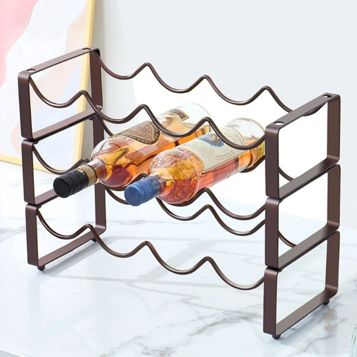 Stackable Metal Wine Bottle Rack