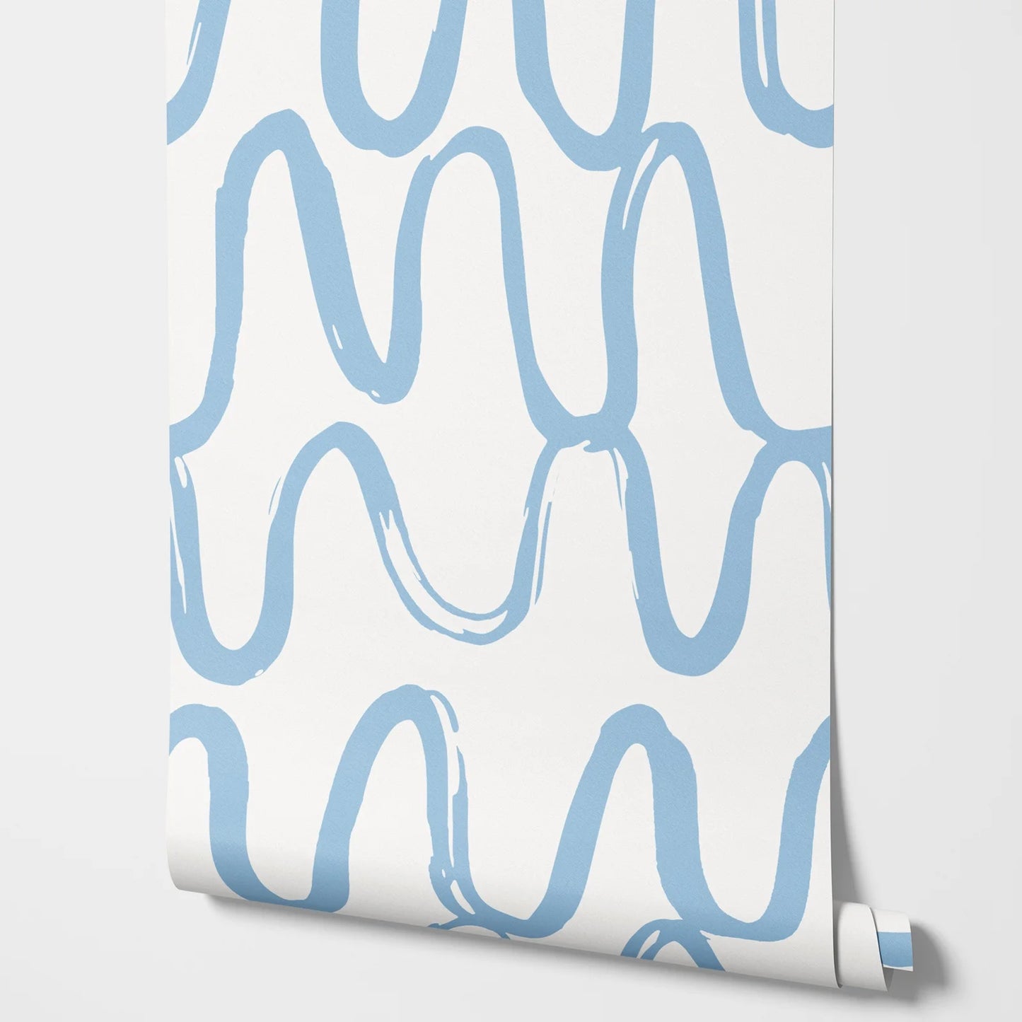 Blue Brush Peel and Stick Wallpaper