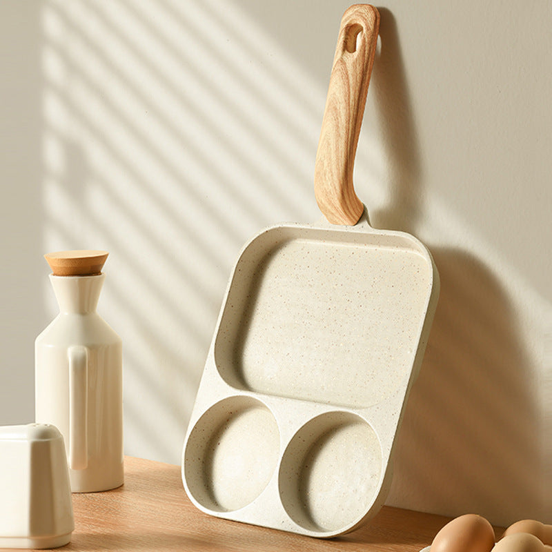 3 in 1 Breakfast Pan with Wooden Handle
