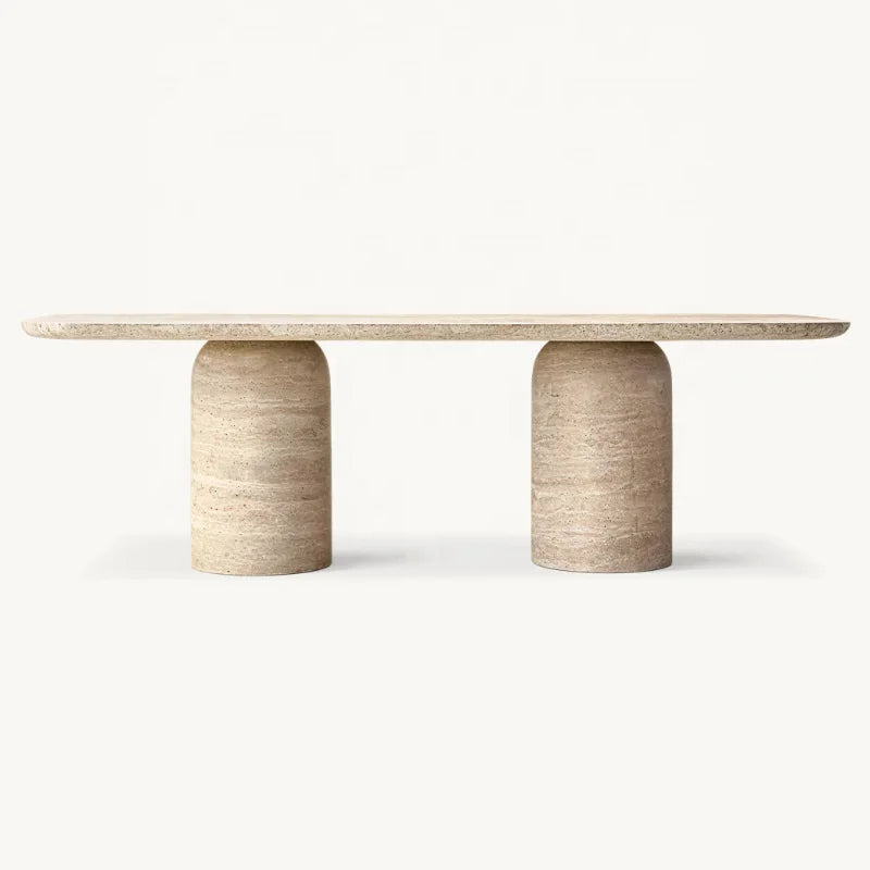 Travertine Light Lux Dining Table