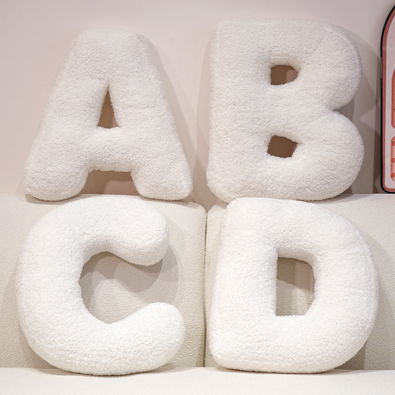 Beige ABC Letter Pillows