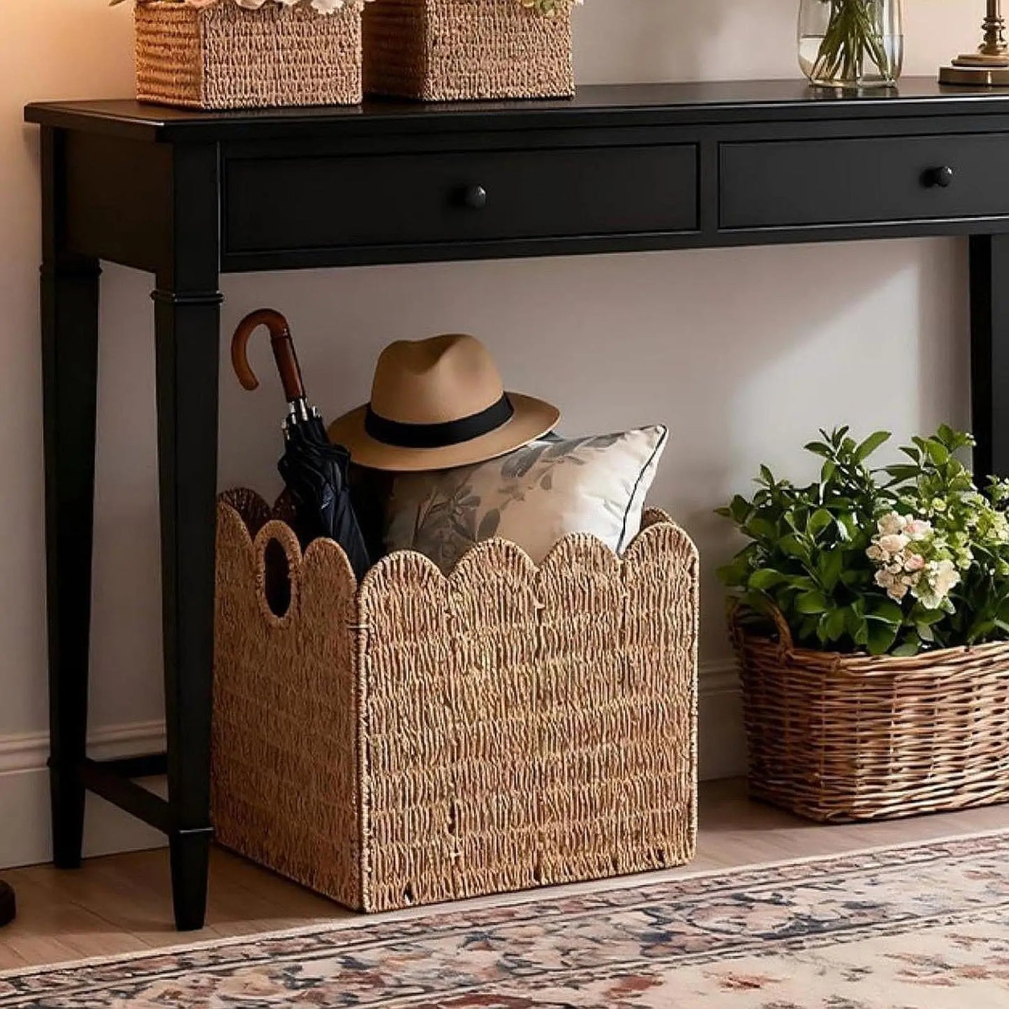 Foldable Storage Basket Bin with Handles