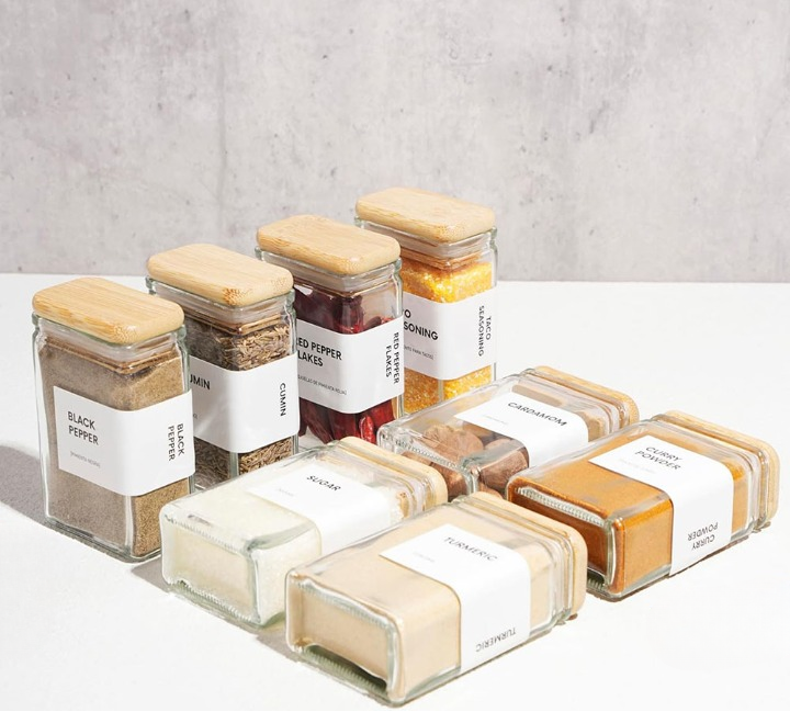 Glass Canisters with Wooden Airtight Lids