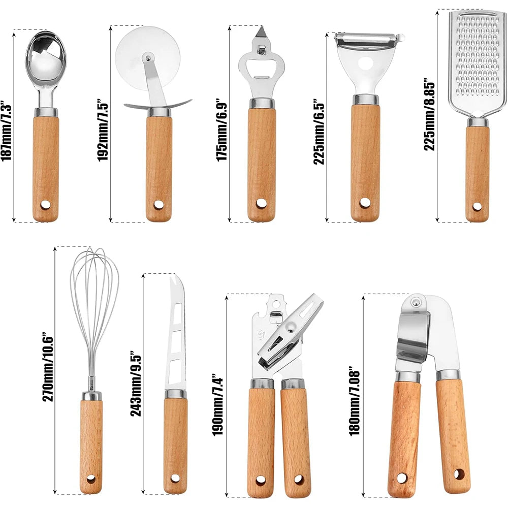 Utensil Tools with Wooden Handles