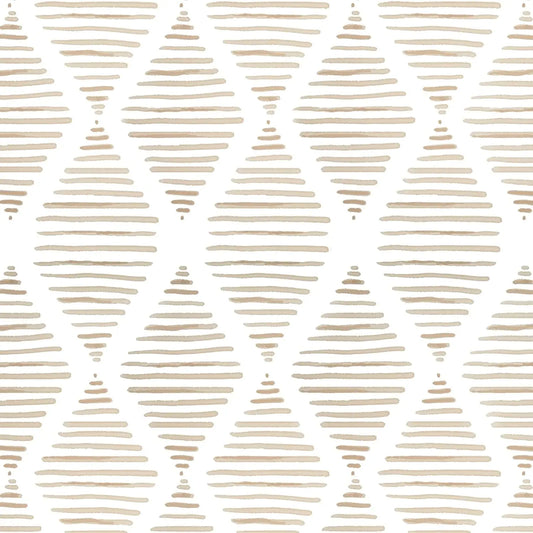 Beige Geometric Peel And Stick Wallpaper