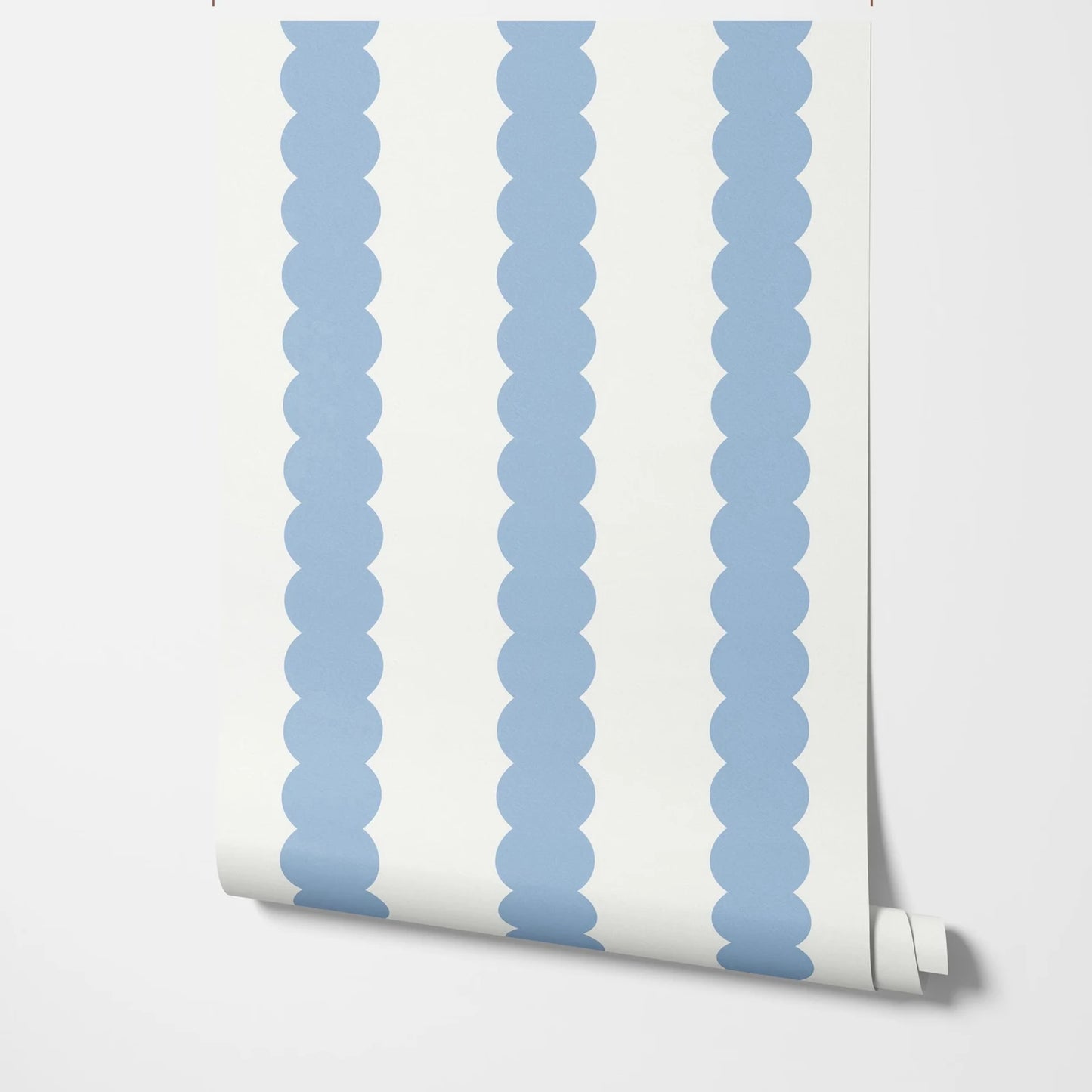 Blue Abstract Bubble Lines Peel and Stick Wallpaper