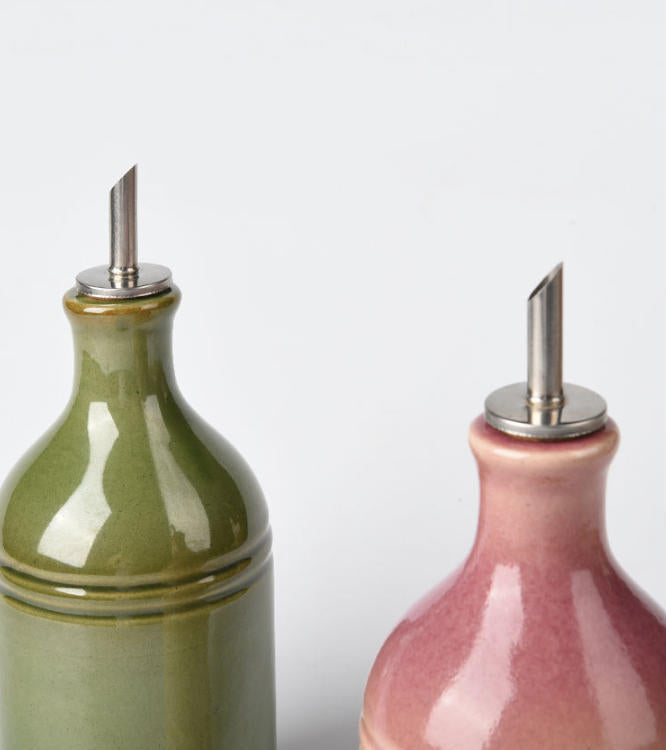 Retro Ceramic Olive Oil Bottles