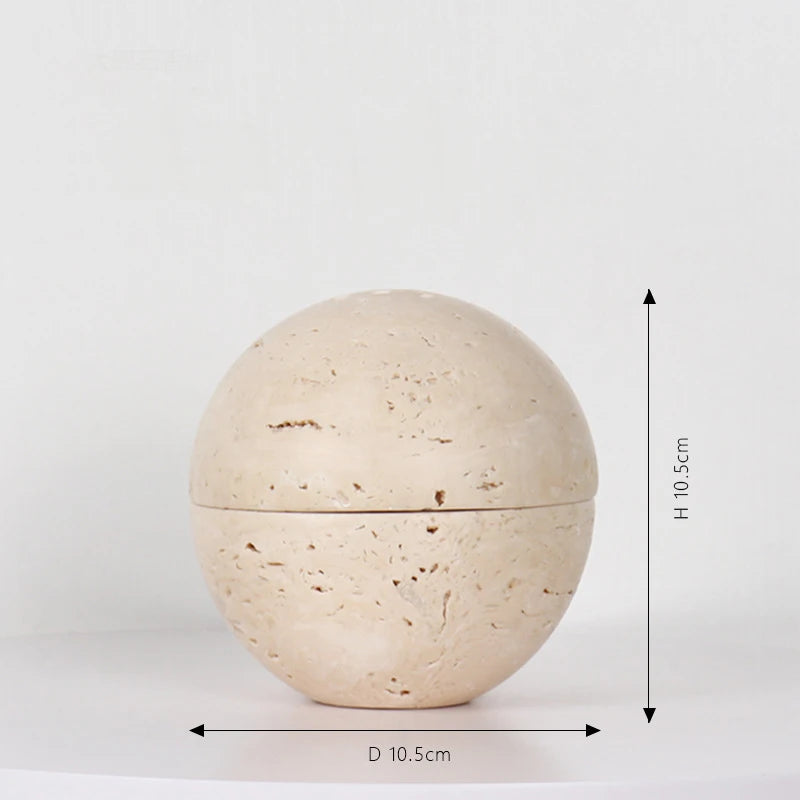 Round Travertine Style Incense Burner