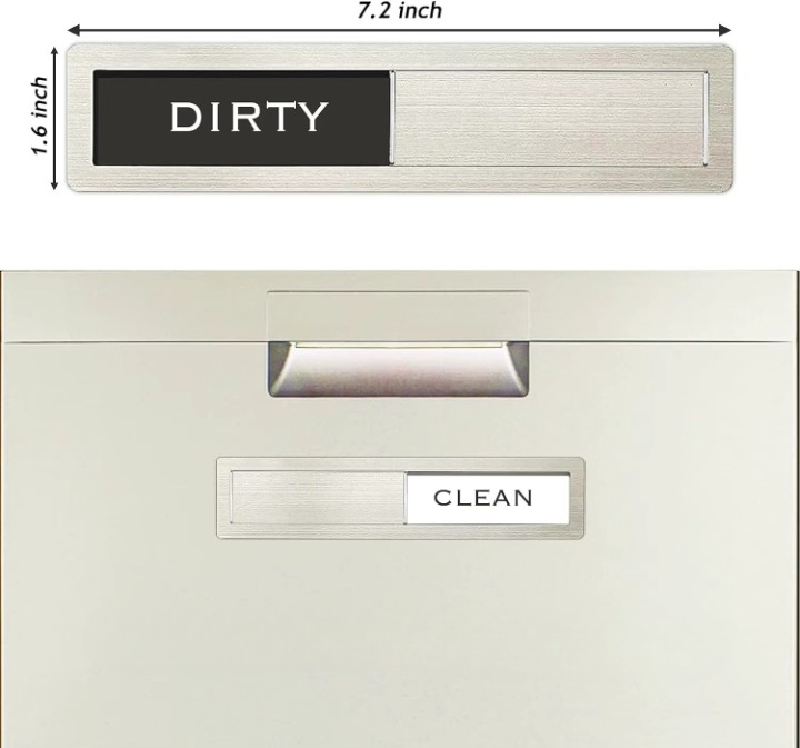 Clean-Dirty Dishwasher Magnet Slide Sign