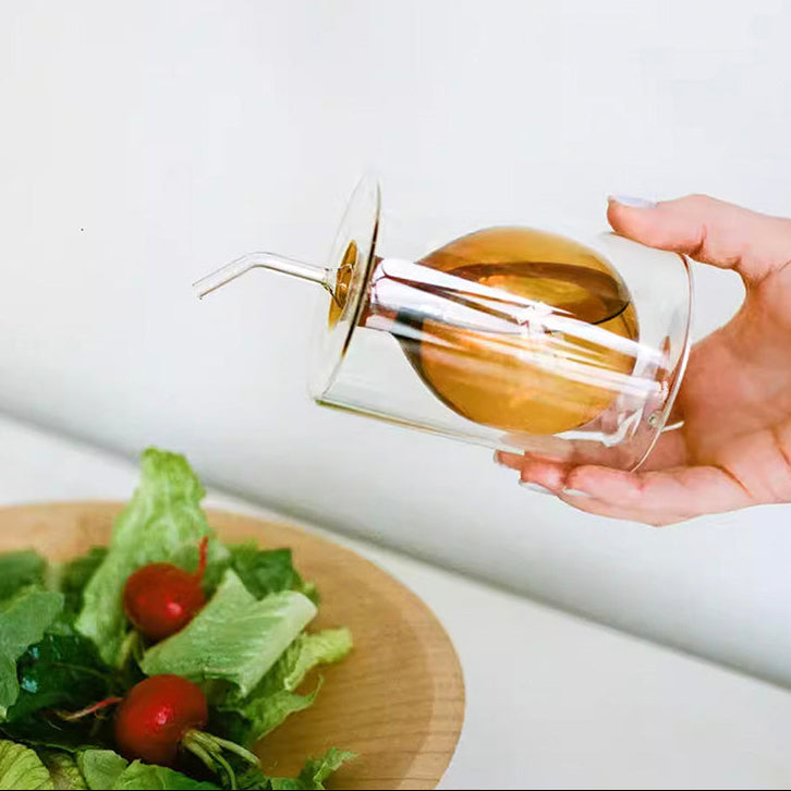 Double Glass Seasoning Oil Bottle Dispensers