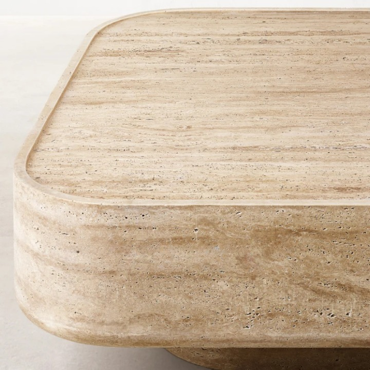 Travertine Light Lux Side & Coffee Tables