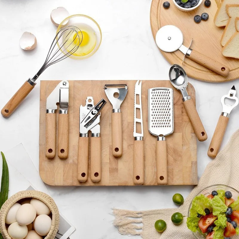 Utensil Tools with Wooden Handles