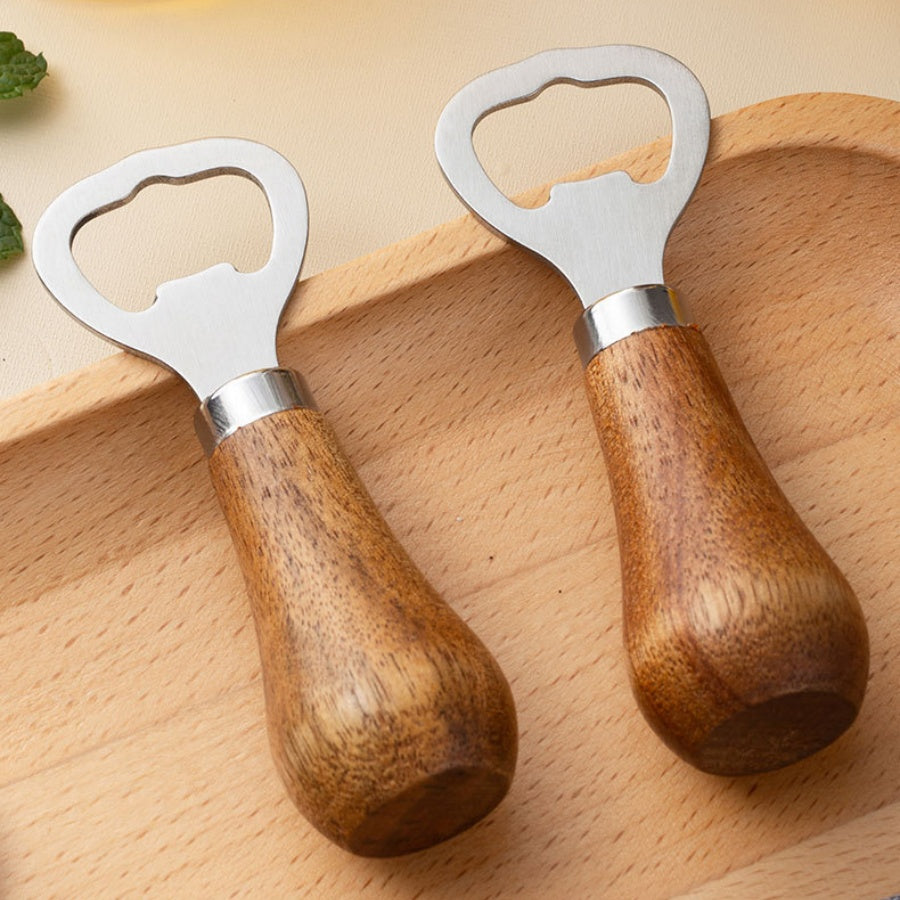 Manual Mini Bottle Opener with Wooden Handle