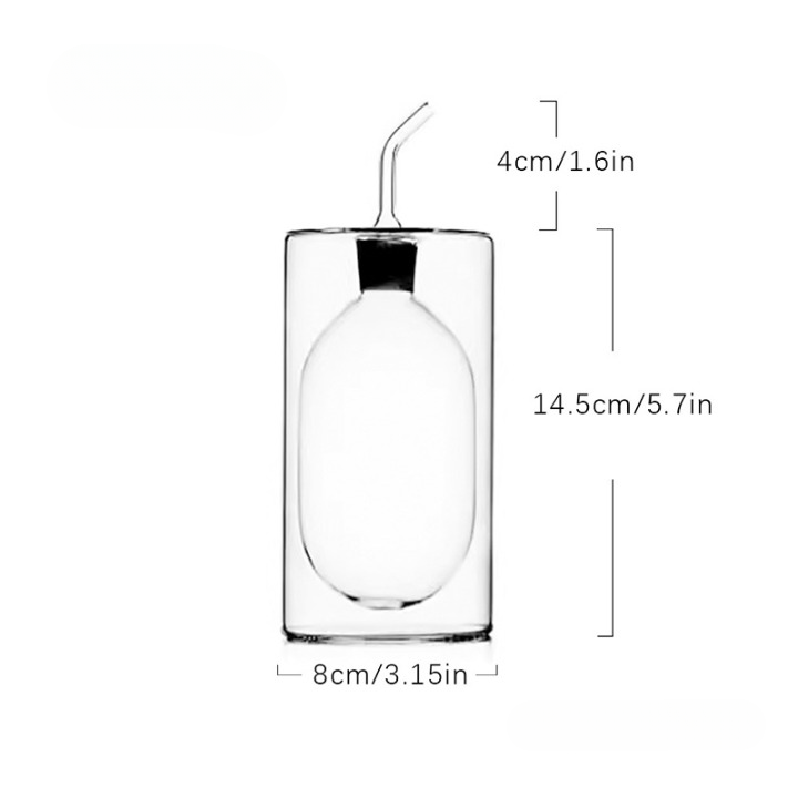 Double Glass Seasoning Oil Bottle Dispensers