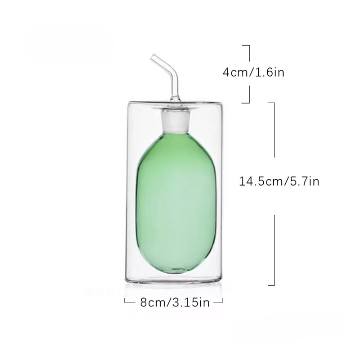 Double Glass Seasoning Oil Bottle Dispensers