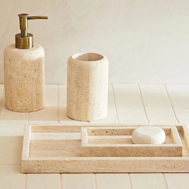 Travertine Style Stone Trays