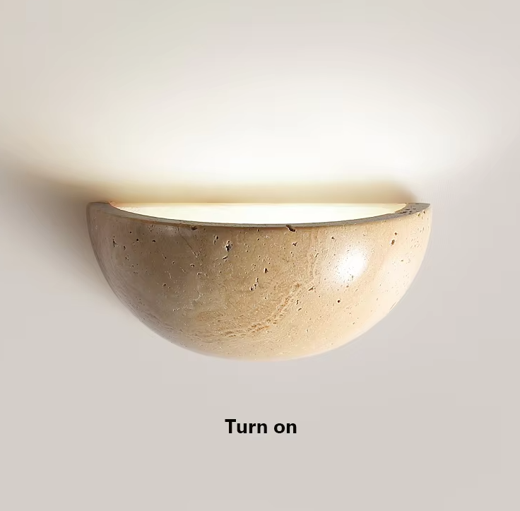 Semi Circular Stone Wall Light Fixtures