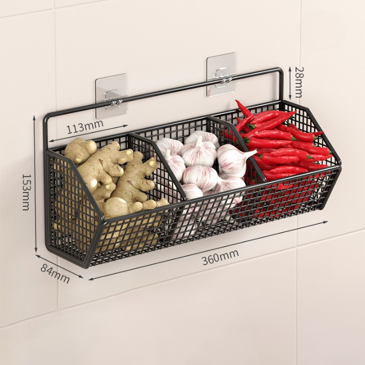 Wall Mounted Metal Storage Baskets