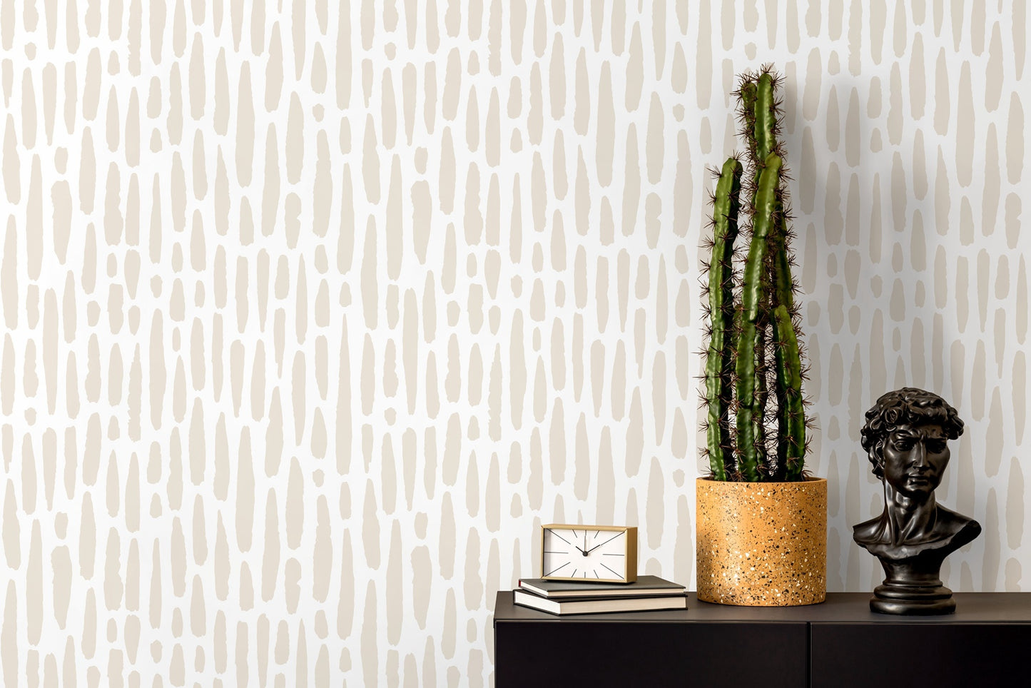 Beige Brush Peel and Stick Wallpaper