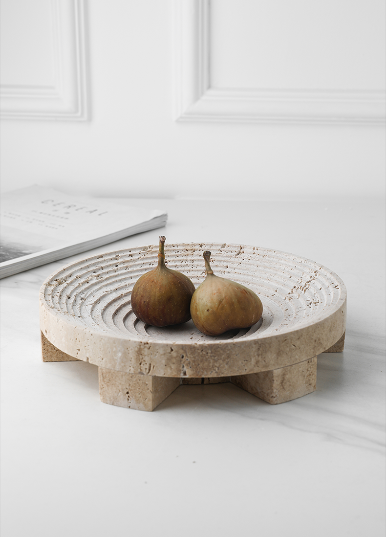 Travertine Style Centrepiece Tray