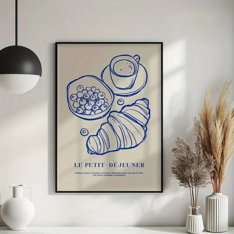 French Croissants Canvas Poster