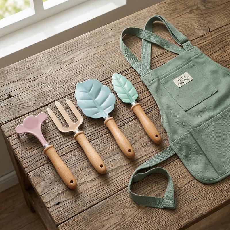 Childrens Garden Tool Set (Shovel, Rake, Fork)