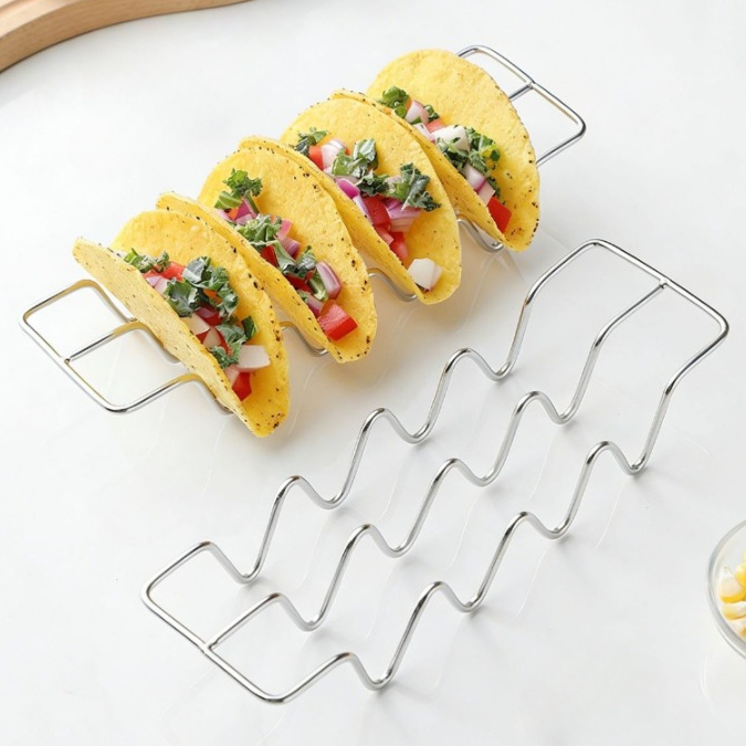 W Shape Metal Taco Holder Stands