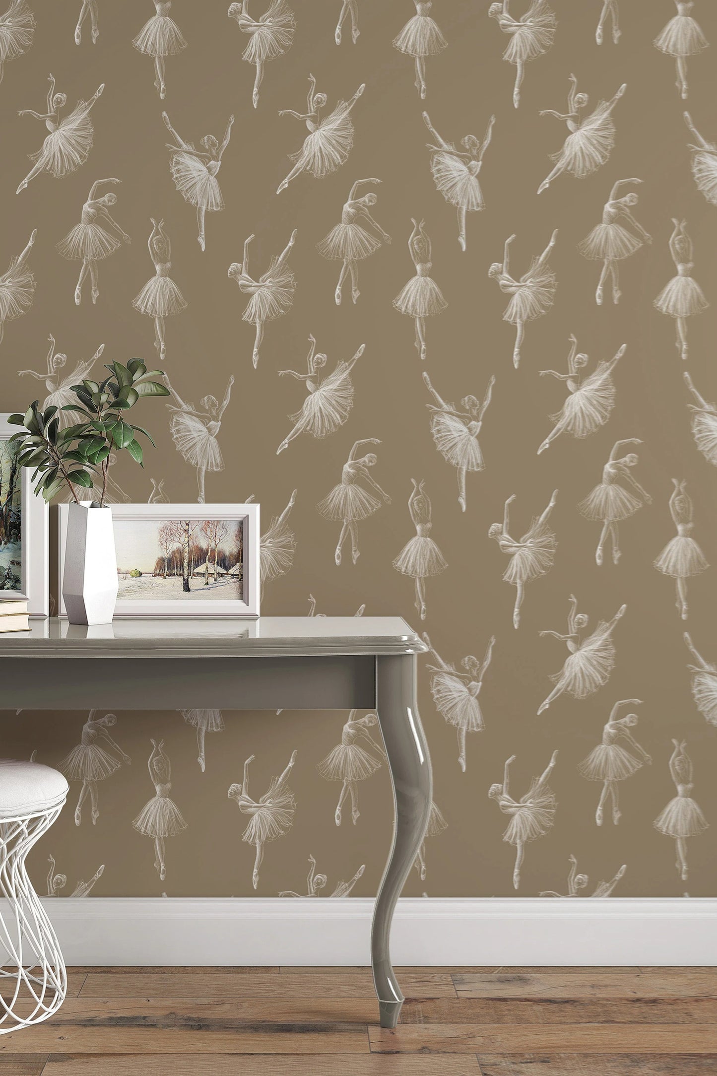 Vintage Ballerinas Peel & Stick Wallpaper