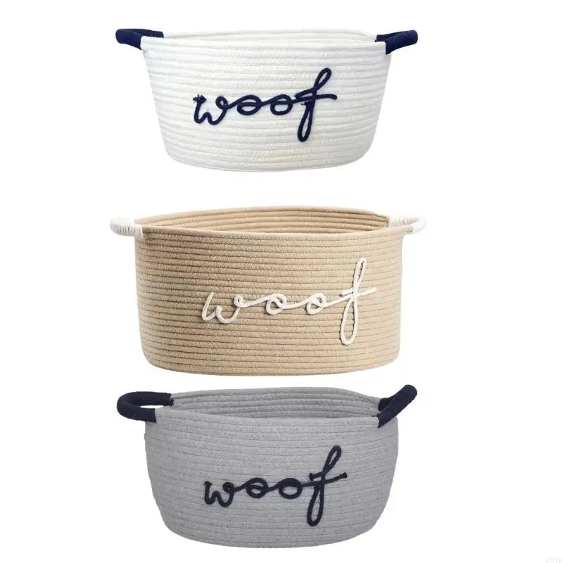 Rope Dog Toy Storage Basket