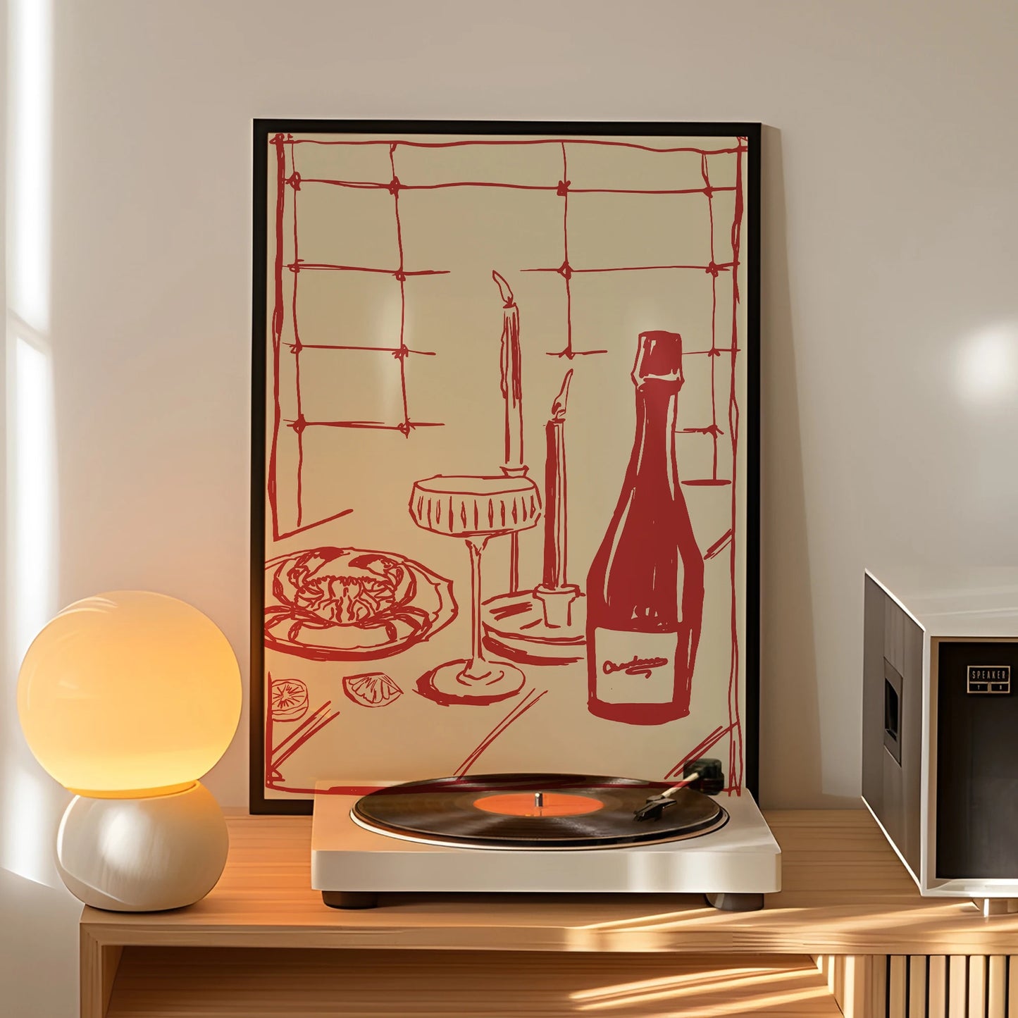 Red Dinner Canvas Poster