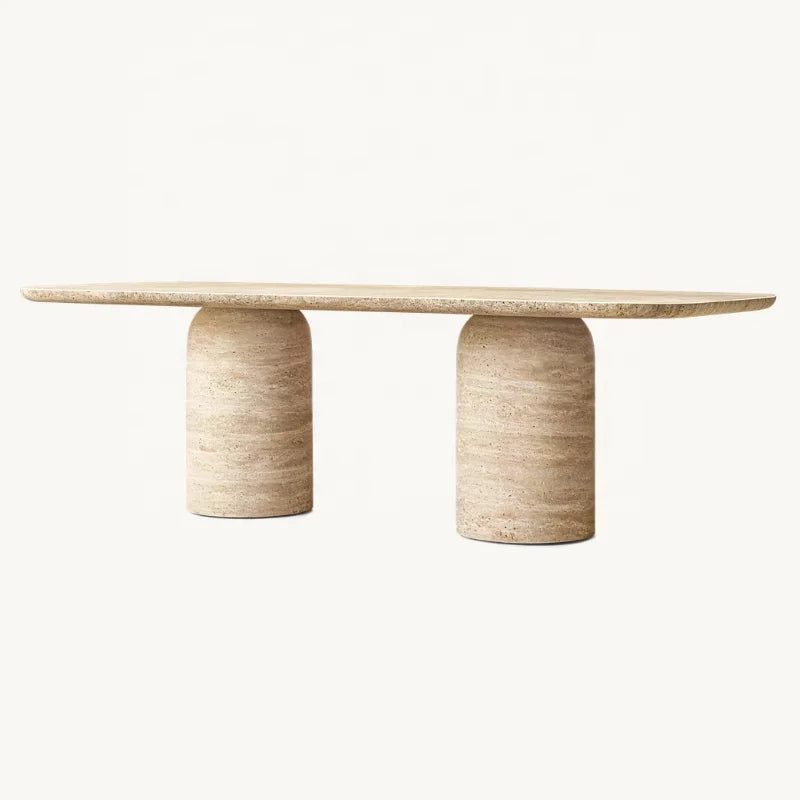 Travertine Light Lux Dining Table