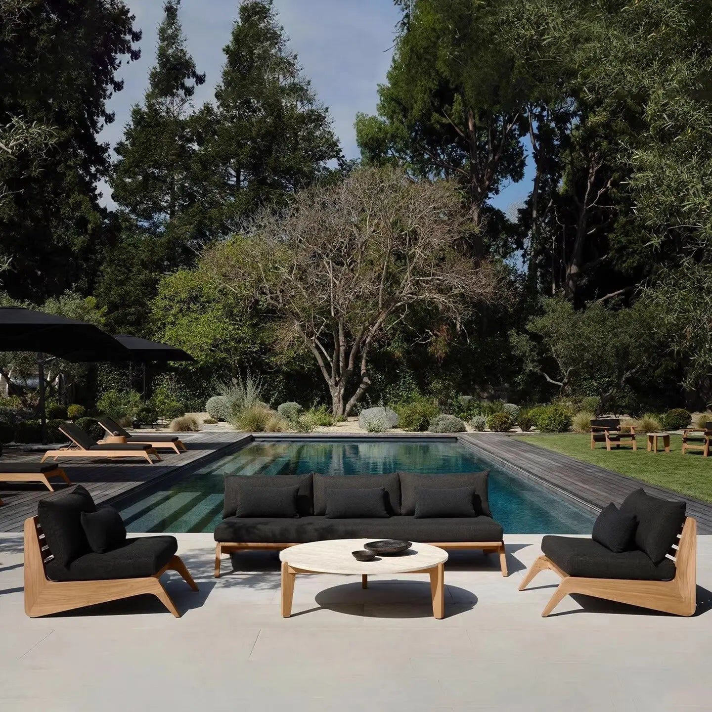 Solid Wood Sofa Patio & Garden Sets